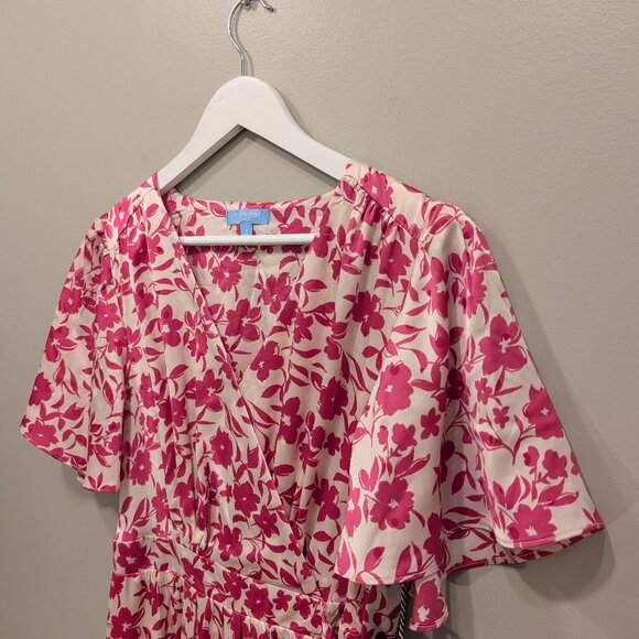Draper James Pink Floral Midi Dress - Picture 3 of 6